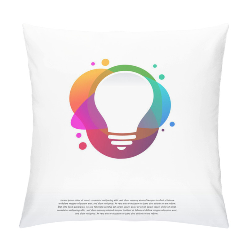 Personality  Colorful Light Bulb Logo Vector, Idea Logo Designs Template, Design Concept, Logo, Logotype Element For Template Pillow Covers