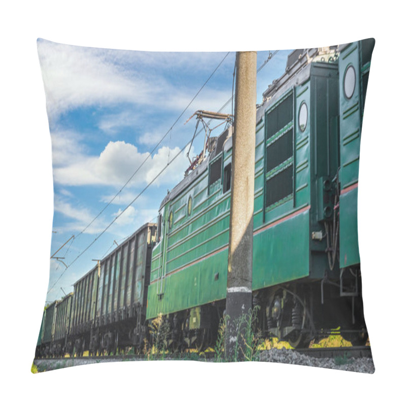 Personality  Freight Train Cars Moving On The Railroad Pillow Covers