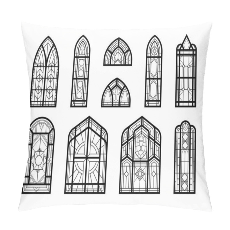 Personality  Church Windows Mosaic Set Pillow Covers