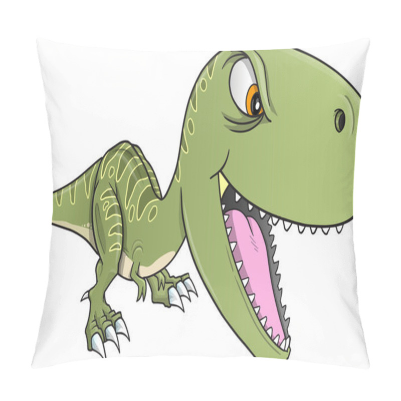 Personality  Tough Dinosaur T-Rex Vector Illustration Art Pillow Covers