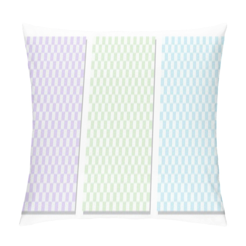 Personality  Set Of Checkered Retro 1970s Style Abstract Backgrounds Pillow Covers