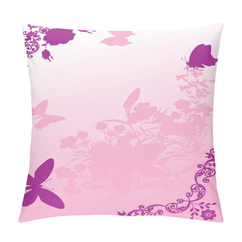 Personality  Rosy Butterflies On Bouquet Pillow Covers