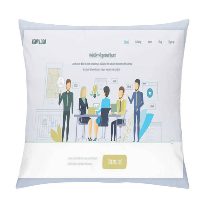 Personality  Web Development Team. Teamwork, On Projects. Development In High-level Languages. Pillow Covers