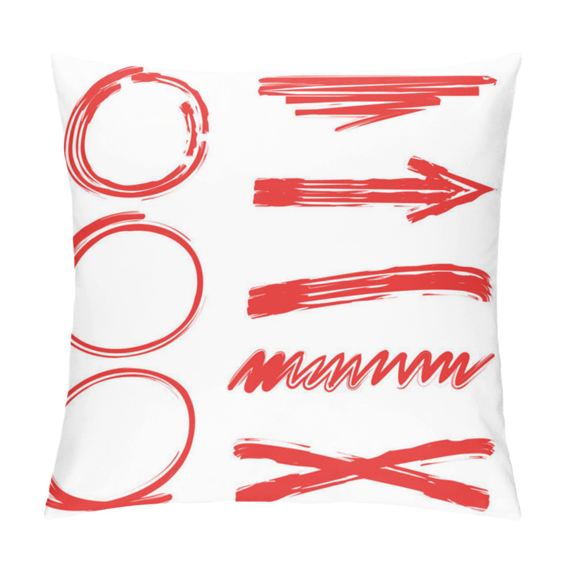 Personality  Highlighter Circle, Sketch Underline Pillow Covers