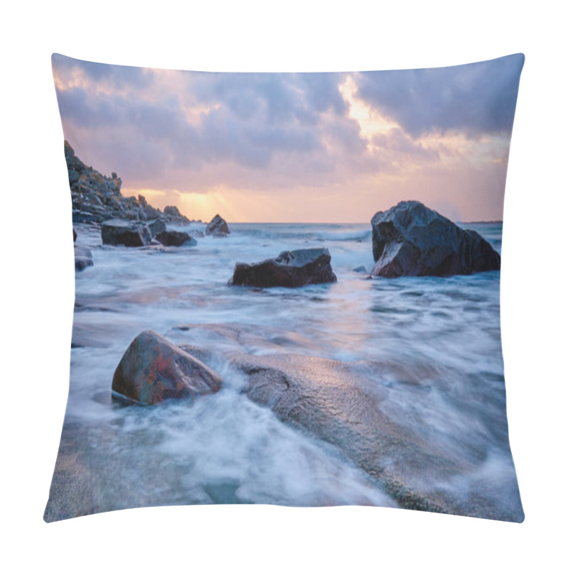 Personality  Beach Of Fjord In Norway Pillow Covers