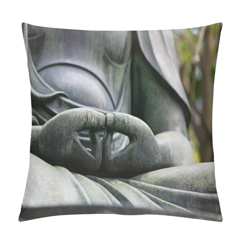 Personality  Buddah Statue Hands Close Up Pillow Covers