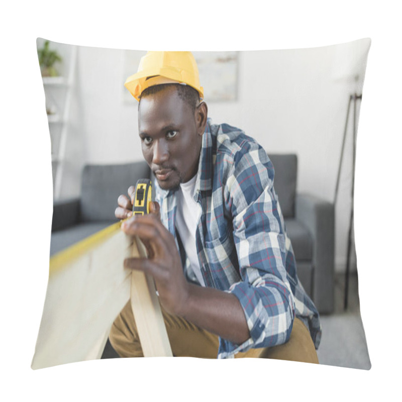 Personality  Handsome Afro Builder With Measuring Tape Pillow Covers