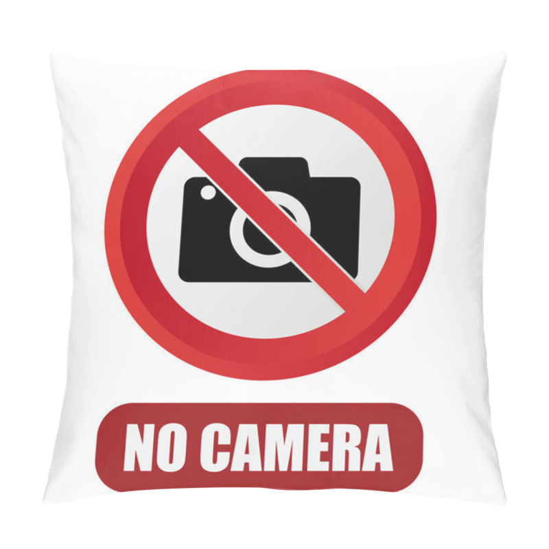 Personality  Vector Warning Sign Isolated On White Background Pillow Covers