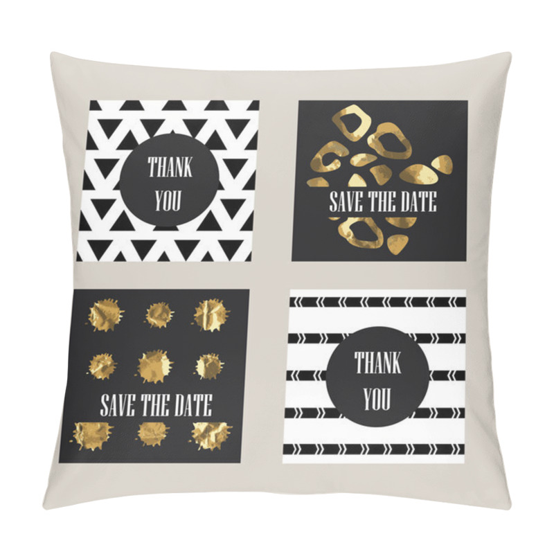 Personality  Cards With A Trendy Hipster Print Pillow Covers