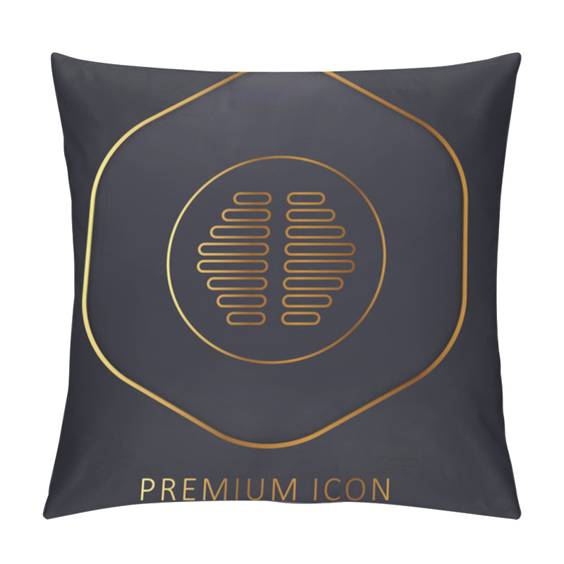 Personality  Bathroom Drainage Of Circular Shape Golden Line Premium Logo Or Icon Pillow Covers