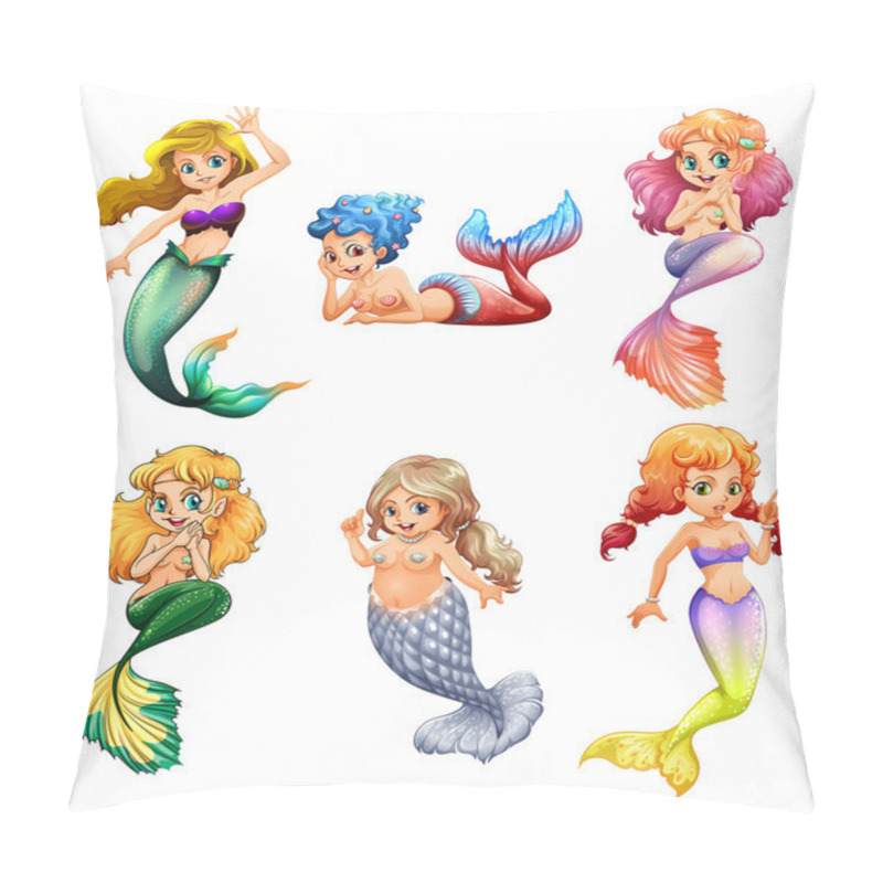 Personality  Six Mermaids Pillow Covers