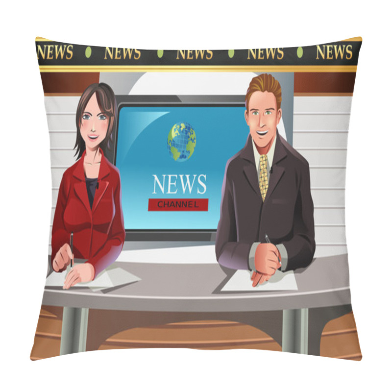 Personality  TV News Anchors Pillow Covers