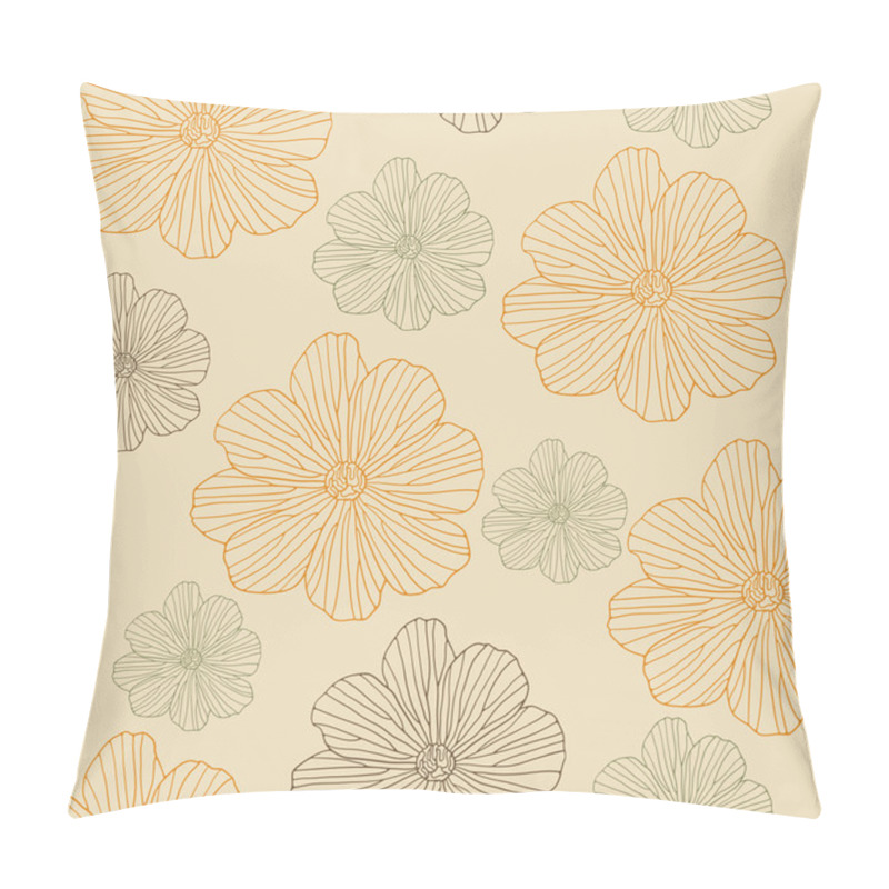 Personality  Pattern With Doodle Flowers Pillow Covers