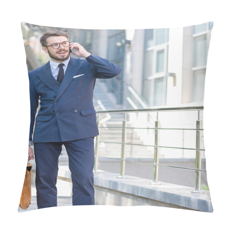 Personality  Portrait Of Businessman Pillow Covers