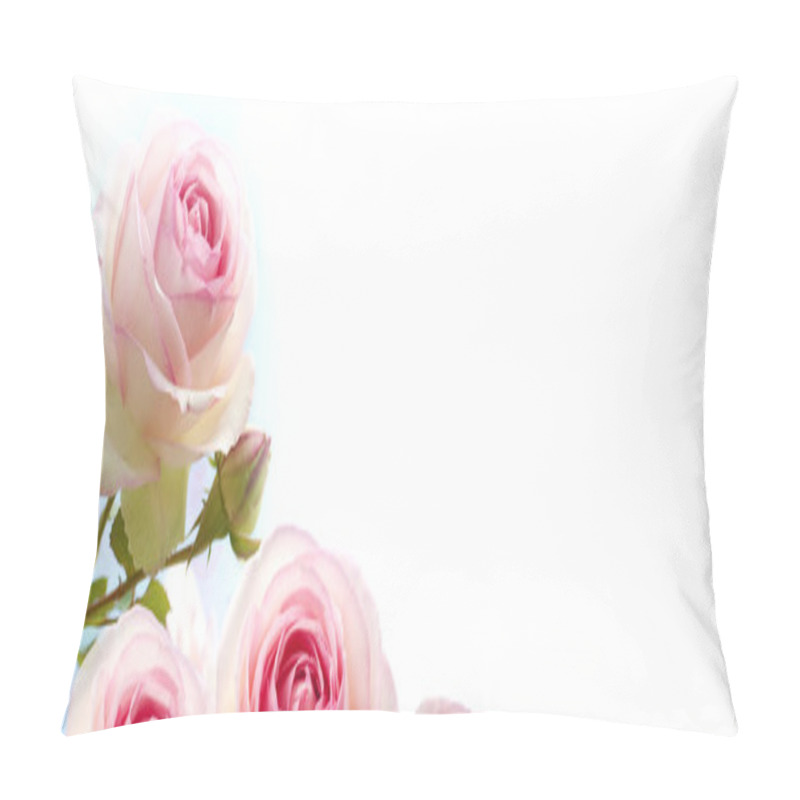 Personality  Flowers Background, Pink Roses Pillow Covers