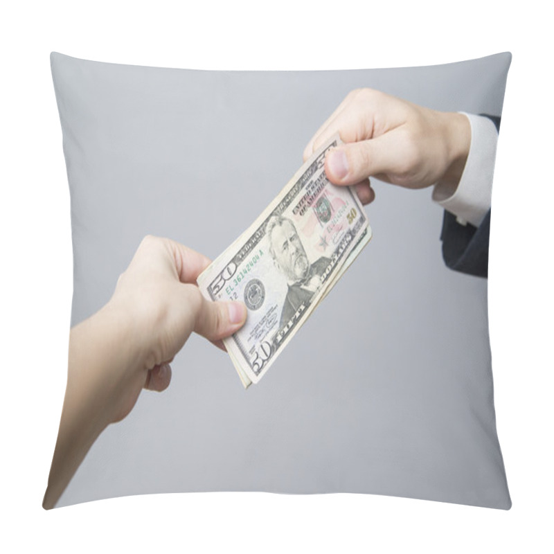 Personality  Money In The Hands Of The People Pillow Covers