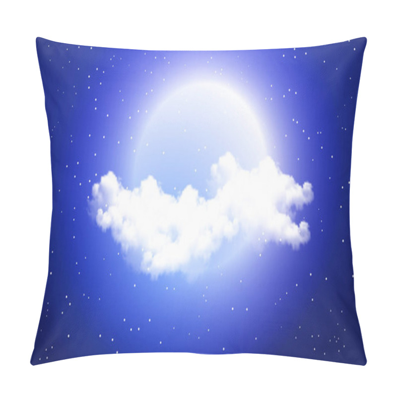 Personality  Clouds Against The Background Of The Full Moon Pillow Covers