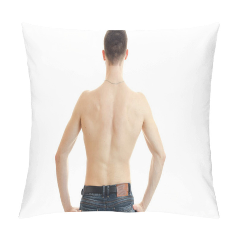 Personality  Naked Pumped Up Spin The Younger Guy Who Put Hands On Hips And Turned His Back To The Camera Pillow Covers