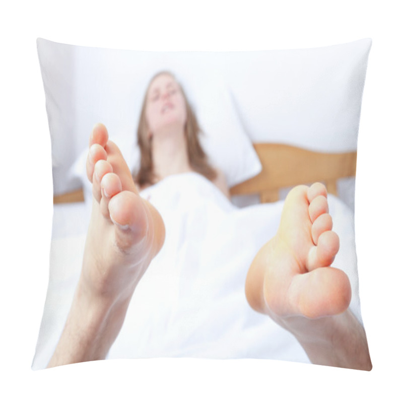 Personality  Woman Enjoying Oral Services Pillow Covers