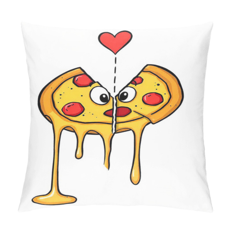 Personality  Pizza Image Cartoon Style Pillow Covers