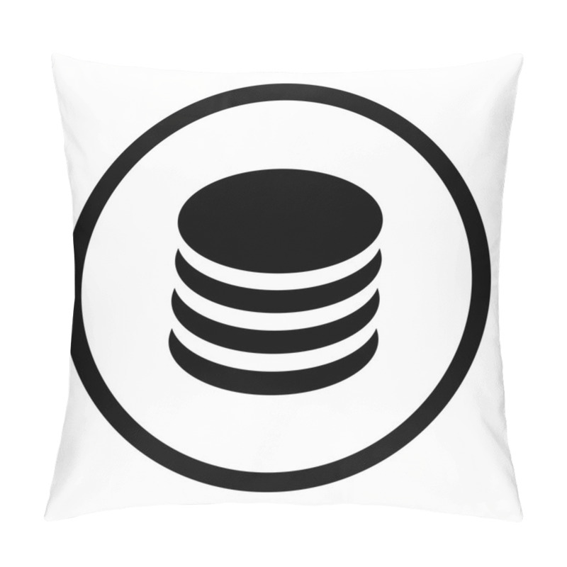 Personality  Black Database Vector Icons Pillow Covers