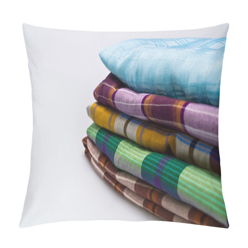 Personality  Folded Sarong On White Pillow Covers