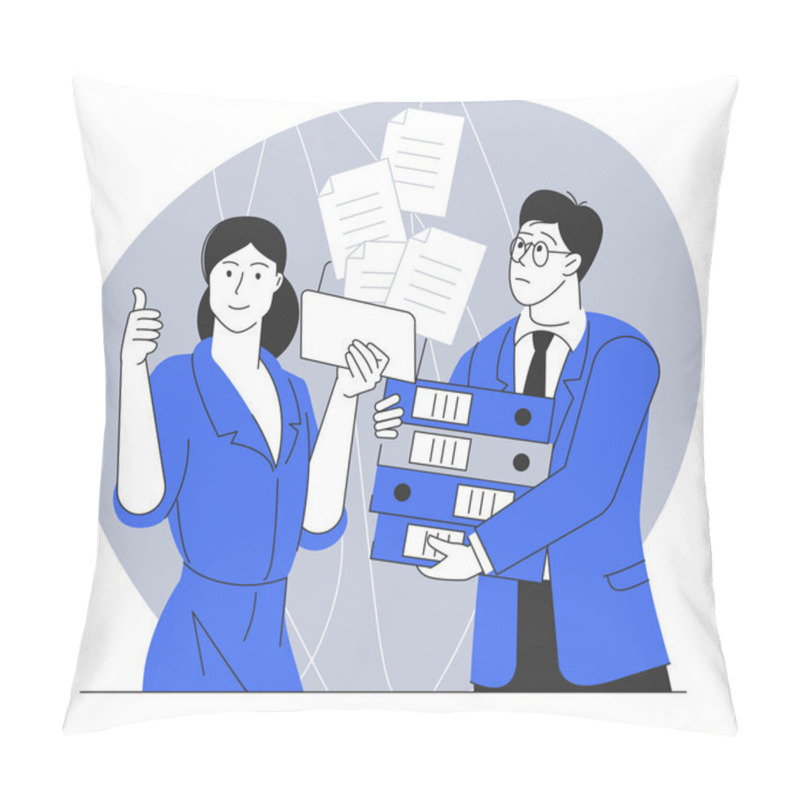 Personality  Paperwork Vs Electronic Documents. Storing Files In Digital Database. Storing Files In Digital Database. Quick Convenient Access To Storage ERP System Pillow Covers