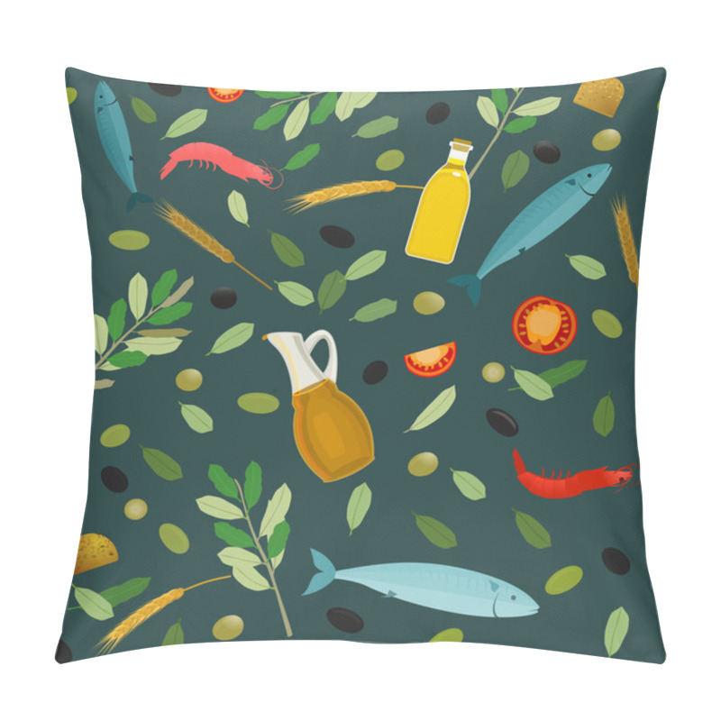 Personality  Greek Food Pattern Pillow Covers