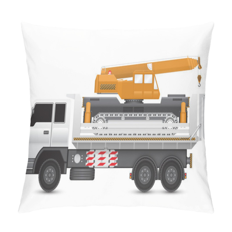 Personality  Crane Truck Pillow Covers