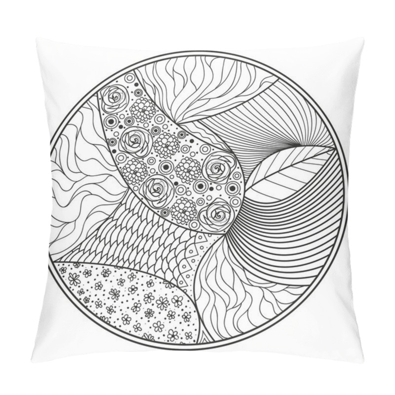 Personality  Zendala.Line Art. Pillow Covers