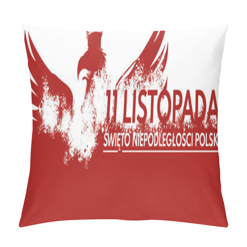 Personality  November 11, Polish Independence Day - Banner, Vector Illustration.  Pillow Covers