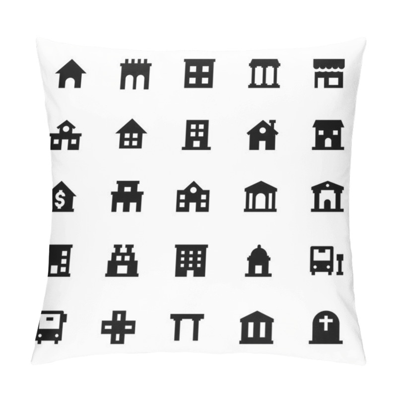 Personality  City Elements Vector Icons 1 Pillow Covers