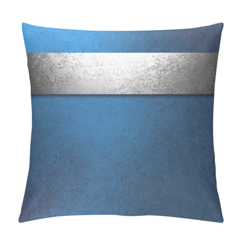 Personality  Blue Background Silver Ribbon Pillow Covers