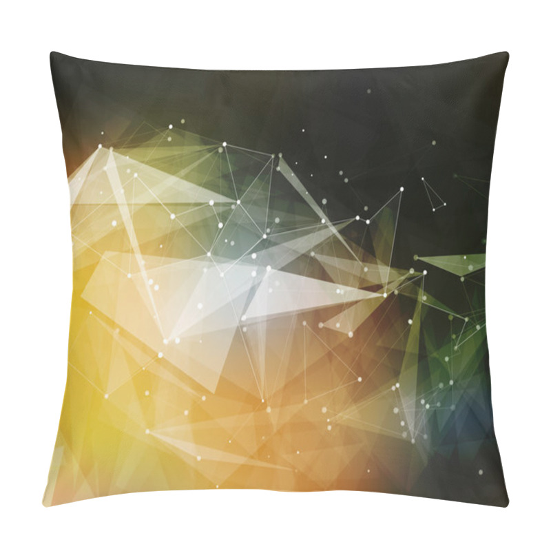 Personality  Abstract Composition, Futuristic Technology, Yellow Font Texture, White Cybernetic Dots, Creative Banner Figure, Wallpaper, Outer Space Flyer Fiber, Neon Star Light Matrix, EPS10 Backdrop, Vector Art Pillow Covers