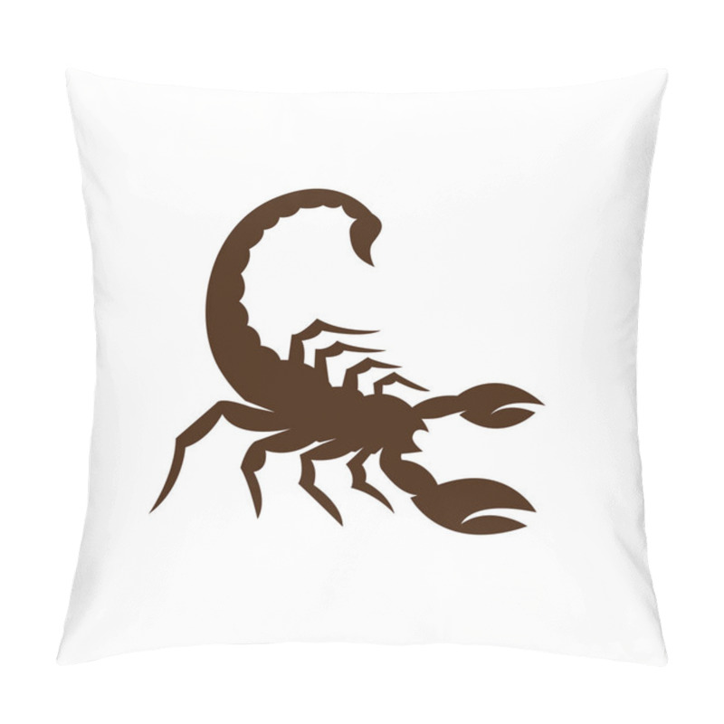 Personality  Scorpion Logo Icon Vector Pillow Covers