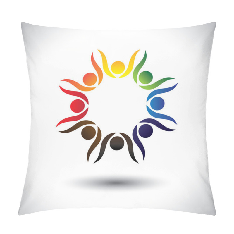 Personality  Concept Of Lively Party People Or Friends Celebrating Friendship Pillow Covers