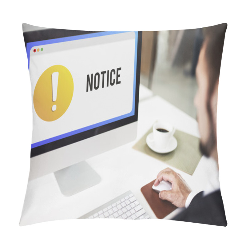 Personality  Business Man Working With Computer Pillow Covers