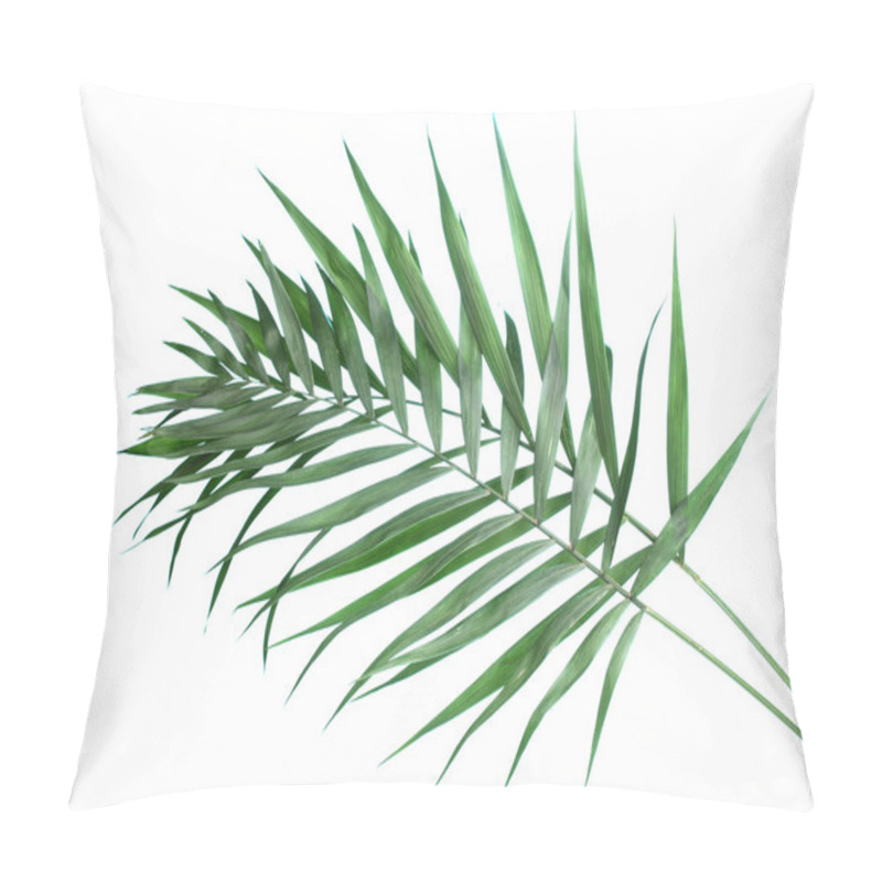 Personality  Beautiful Palm Leaves On Blue Background Pillow Covers