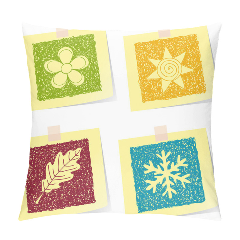 Personality  Four Seasons Sketches Pillow Covers