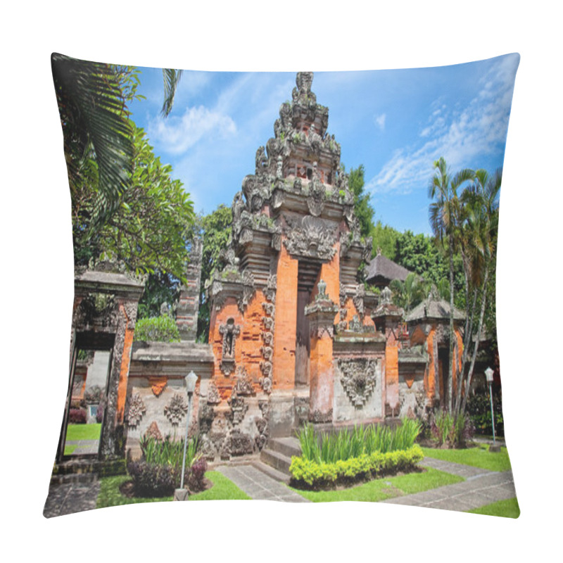 Personality  Entrance Gate Of Negeri Propinsi Museum In Denpasar, Bali Pillow Covers