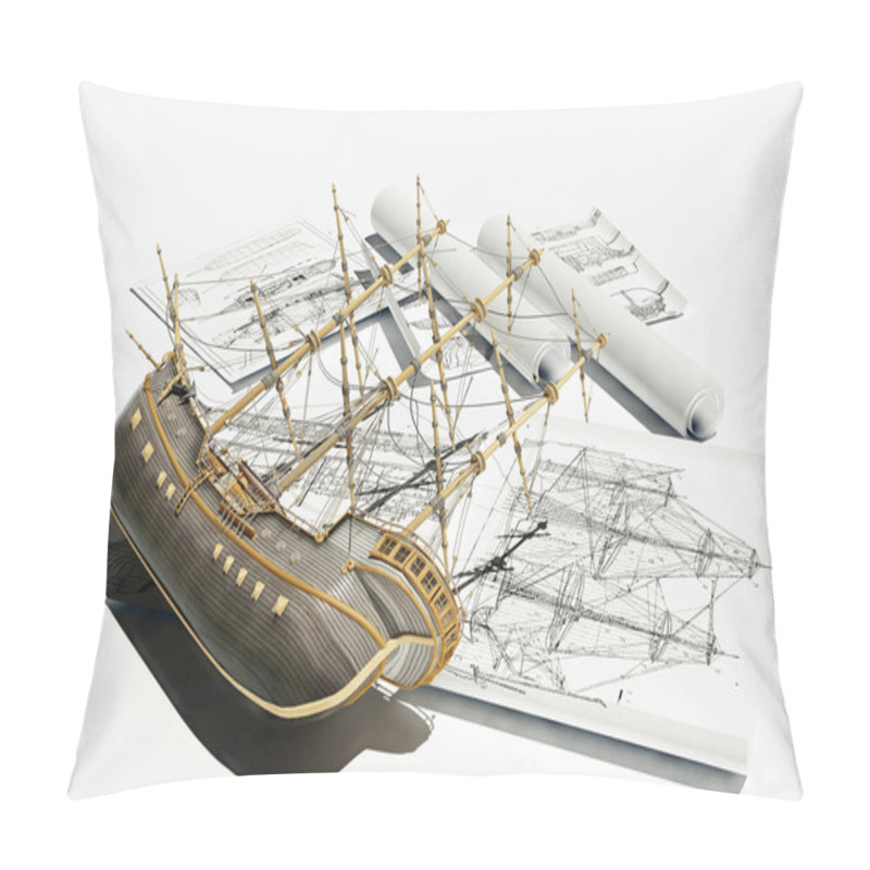 Personality  The Model Ship Pillow Covers