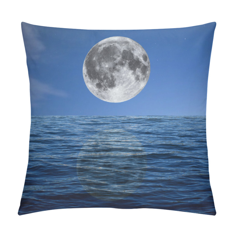 Personality  Full Moon At Night Over The Sea Pillow Covers