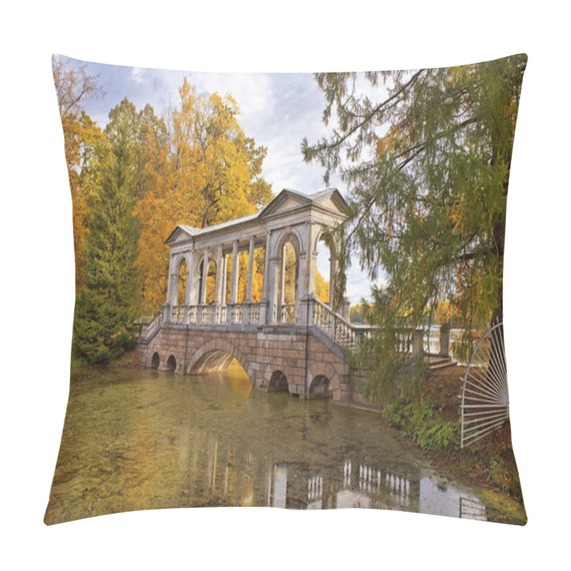 Personality  Marble Bridge In Tsarskoye Selo (Pushkin), Saint-Petersburg In Autumn Pillow Covers