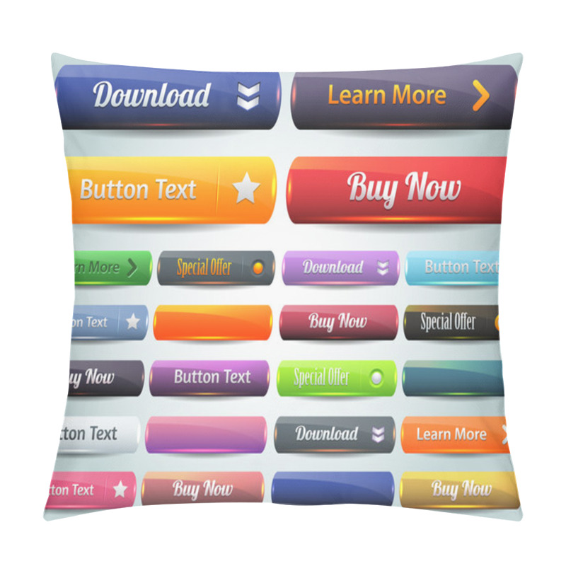 Personality  Different Shiny Vector Button Set Pillow Covers