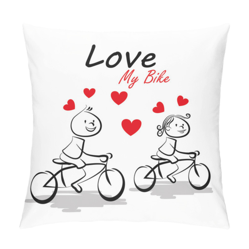 Personality  Love My Bike Pillow Covers