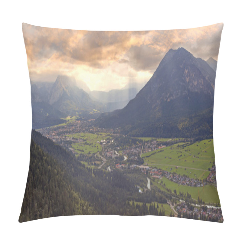 Personality  Sunset Scenery In The Bavarian Alps, View To Loisach Valley Pillow Covers