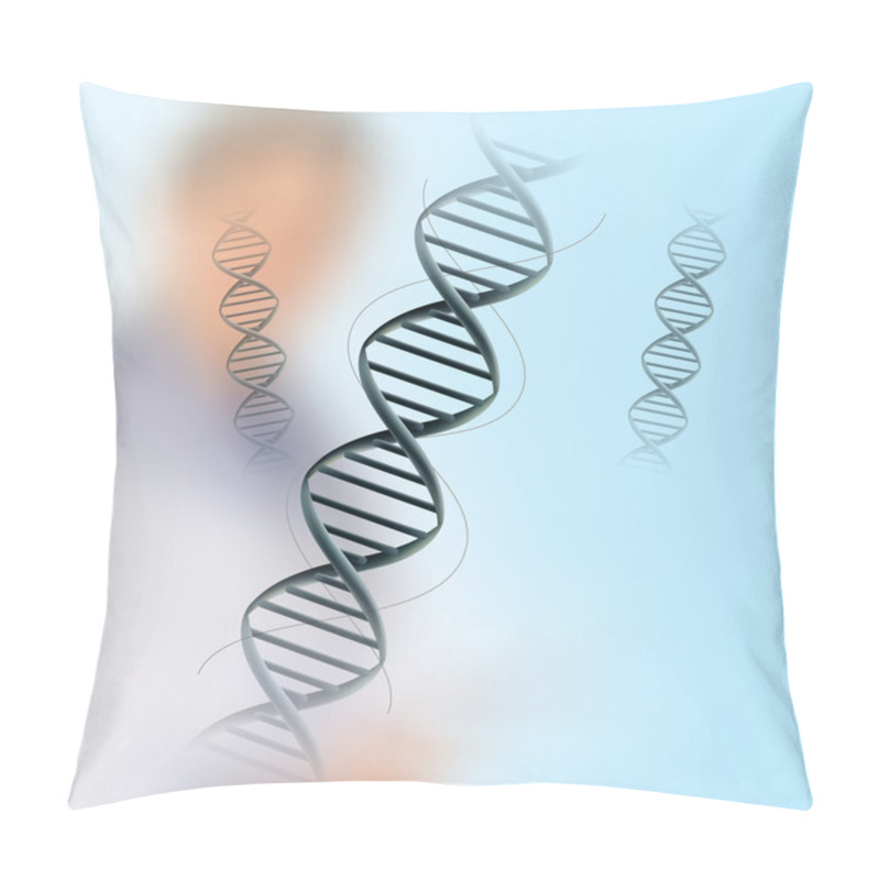 Personality  Dna In Medical Colour Background Pillow Covers