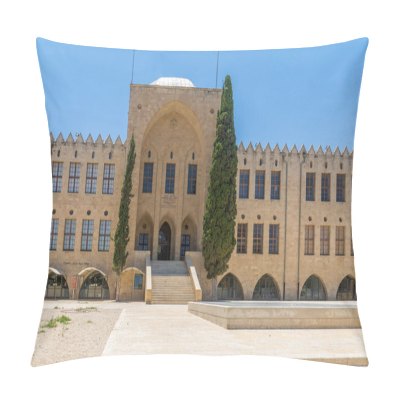 Personality  HAIFA, ISRAEL - JUNE 09, 2018: The Historic Technion Building (now A National Science Museum), In Hadar HaCarmel Neighborhood, Haifa, Israel Pillow Covers