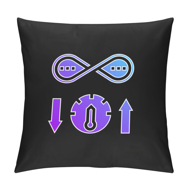 Personality  Bandwidth Blue Gradient Vector Icon Pillow Covers