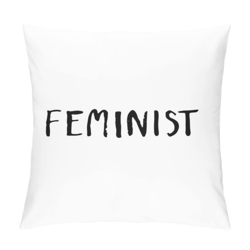 Personality  Feminist Word. Lettering Vector. Pillow Covers